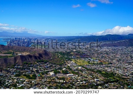 Helicopter Tour Over Oahu Island October 2021. Daylight 2 PM. Ocean 