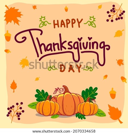 thanksgiving day simple illustration theme collection for banner card poster background vector eps 10