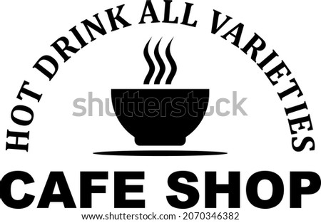 cafe shop logo vector illustration design