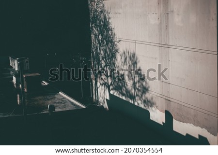 Shadowed Wall in the City