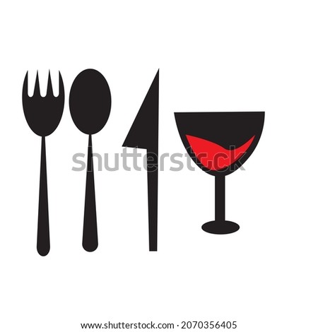 Vector minimalist food or restaurant clip art