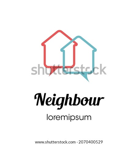 Neighbour logo or symbol template design Royalty-Free Stock Photo #2070400529