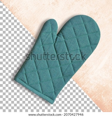 Close up view Kitchen Mitten isolated on transparent background. Royalty-Free Stock Photo #2070427946