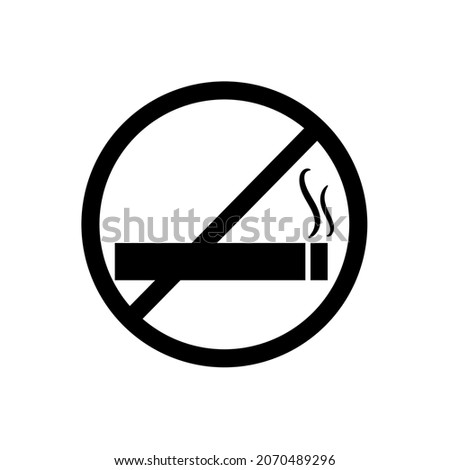 No smoking icon. Smoking prohibited symbol.