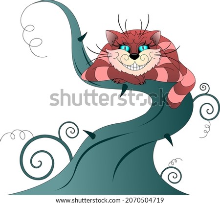 cheshire cat with blue eyes Royalty-Free Stock Photo #2070504719