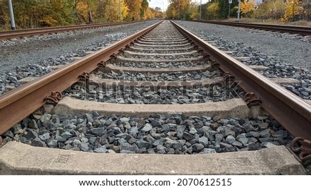 old railroad tracks in Germany railway