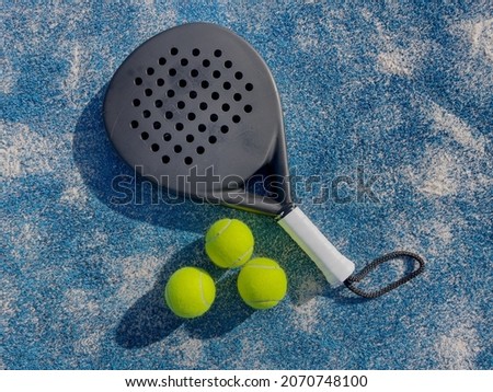 padel tennis racket sport court and balls
 Royalty-Free Stock Photo #2070748100