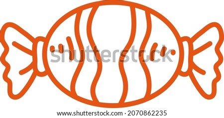 Orange candy, illustration, vector, on a white background.