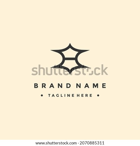 Letter H Abstract logo vector design template