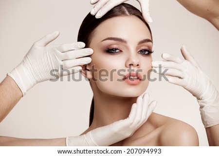 Beautiful  Woman before Plastic Surgery Operation Cosmetology. Beauty Face Royalty-Free Stock Photo #207094993