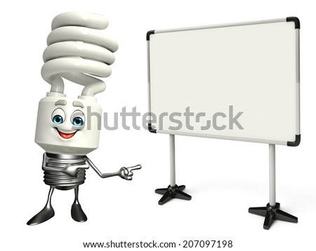 Cartoon Character of CFL with display board