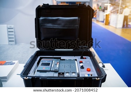 Purpose-built automatic transfer switch, engineered to incorporate switch and controller in one seamless unit Royalty-Free Stock Photo #2071008452