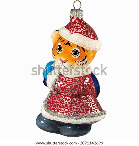 Christmas toy tiger, christmas tree decoration