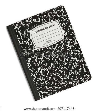 School Notebook With Copy Space Isolated on a White Background. Royalty-Free Stock Photo #207117448