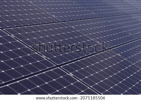 Solar panel detail abstract - renewable energy source. Close-up of Solar energy.