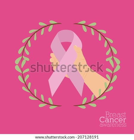 Cancer design over pink background, vector illustration