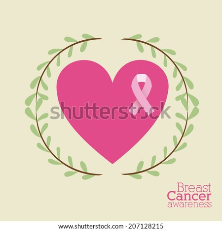 Cancer design over beige background, vector illustration