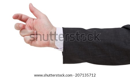 counting on fingers - hand gesture isolated on white background