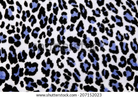 Blue and black leopard pattern. Spotted fur animal print as background.