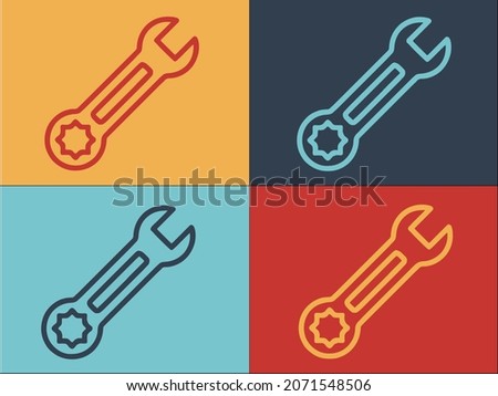 Carpenter Key Tool Logo, Simple Flat Icon of carpenter,tool,equipment