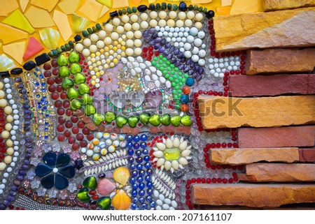 Colorful Mosaic on the wall.