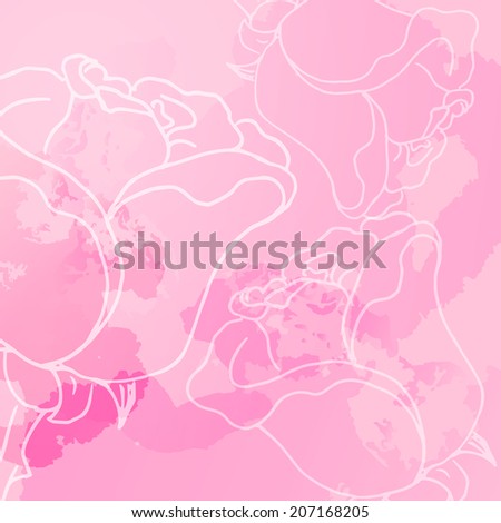 Abstract background of flowers roses - A Place in the text - vector illustration for ethnic creative design projects. 