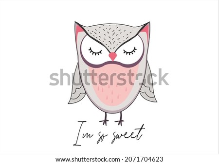 owl design vector art design hand drawn