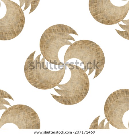 patterns seamless burlap flower isolated on white