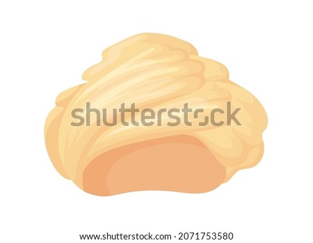 Bedouin white turban. Cultural beauty costume, vector illustration isolated on white background