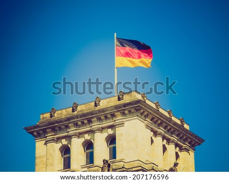 Vintage retro looking The national German flag of Germany (DE)
