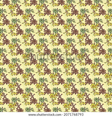 Sweet Floral Texture Vector Print Pattern. White Background