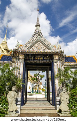 The entrance to the Grand palace bangkok, Thailand.