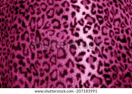Pink / purple leopard print fur pattern - fabric 