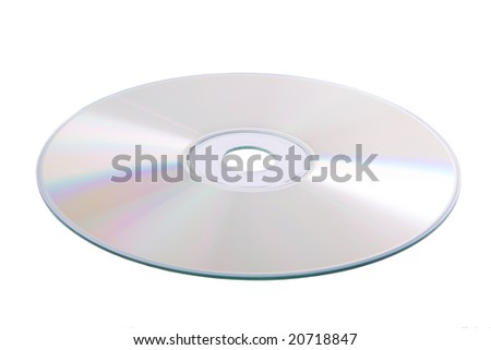 Silver DVD isolated on a white background