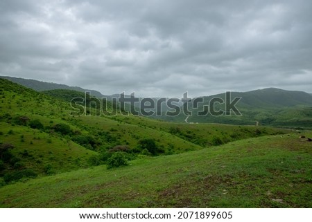 Khareef season landscape photo from Salalah, Sultanate of Oman Royalty-Free Stock Photo #2071899605