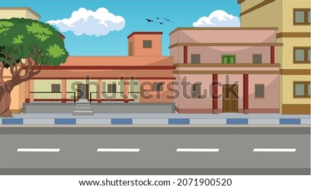 Illustration of Indian road vector Royalty-Free Stock Photo #2071900520