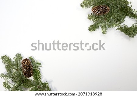 Christmas tree decoration white background 