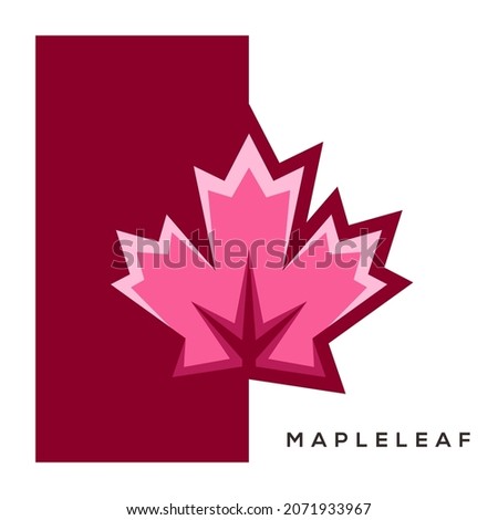 maple leaf mascot logo design vector