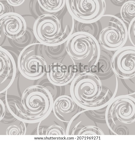 Vector curves beige seamless pattern