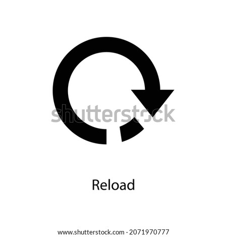 Reload Trendy solid icon isolated on white and blank background for your design