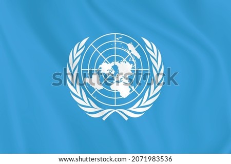 Flag of the United Nations. United Nations flag vector. UN symbol. Royalty-Free Stock Photo #2071983536