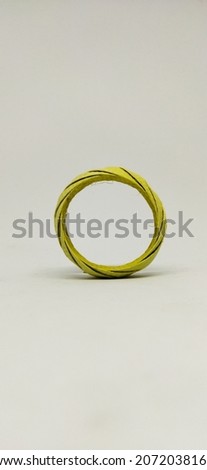 pictures of handicrafts made of yellow rattan