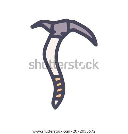 ice axe color vector doodle simple icon