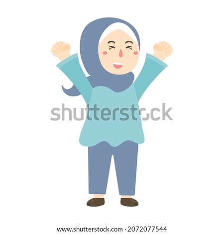 a hijab girl kid jumping