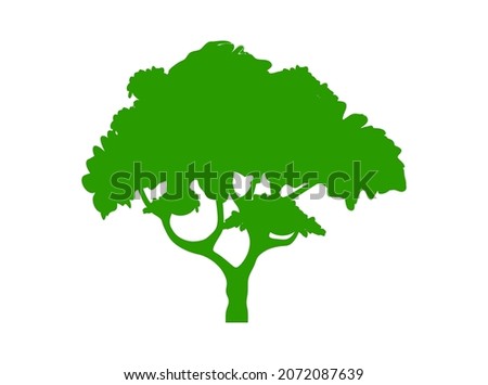 Beautiful Tree Logo Vector editable. Isolated on White