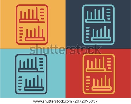 Business Status Chart Logo, Simple Flat Icon of business,chart,graph