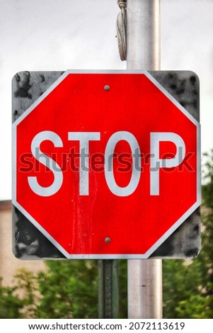 Stop Sign at 2700 N Federal Highway Fort Lauderdale Florida