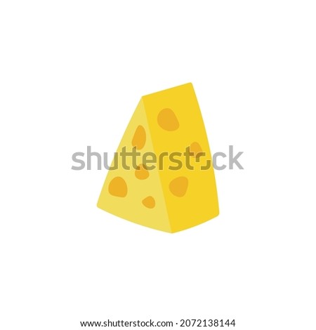 
a piece of cheese. Vector illustration