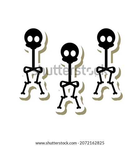 abstract shape human body skeleton pictogram icon
