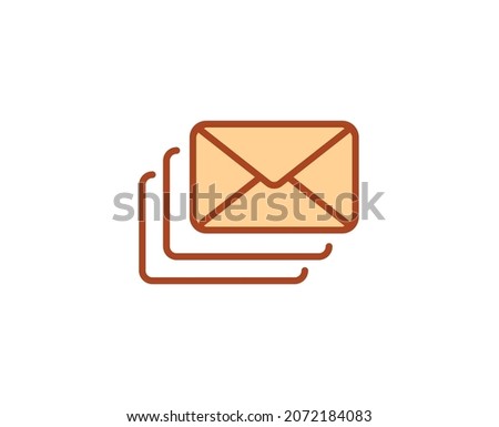 Mail flat icon. Thin line signs for design logo, visit card, etc. Single high-quality outline symbol for web design or mobile app. Marketing outline pictogram.